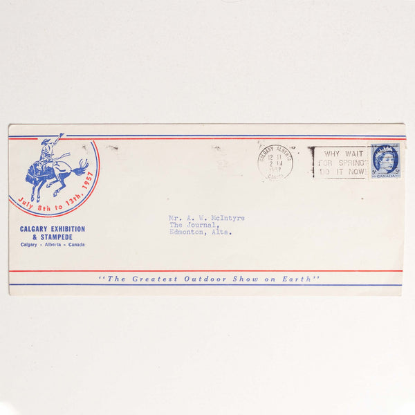 Calgary Stampede Envelope - 1957, Business Size