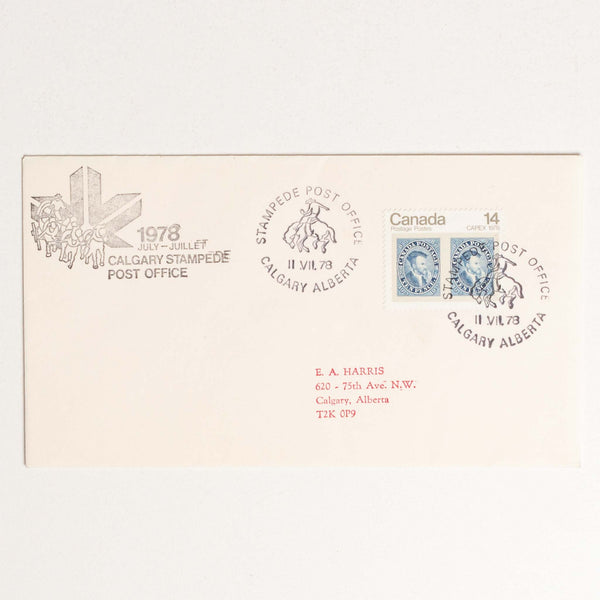 1978 Calgary Stampede Post Office Envelope