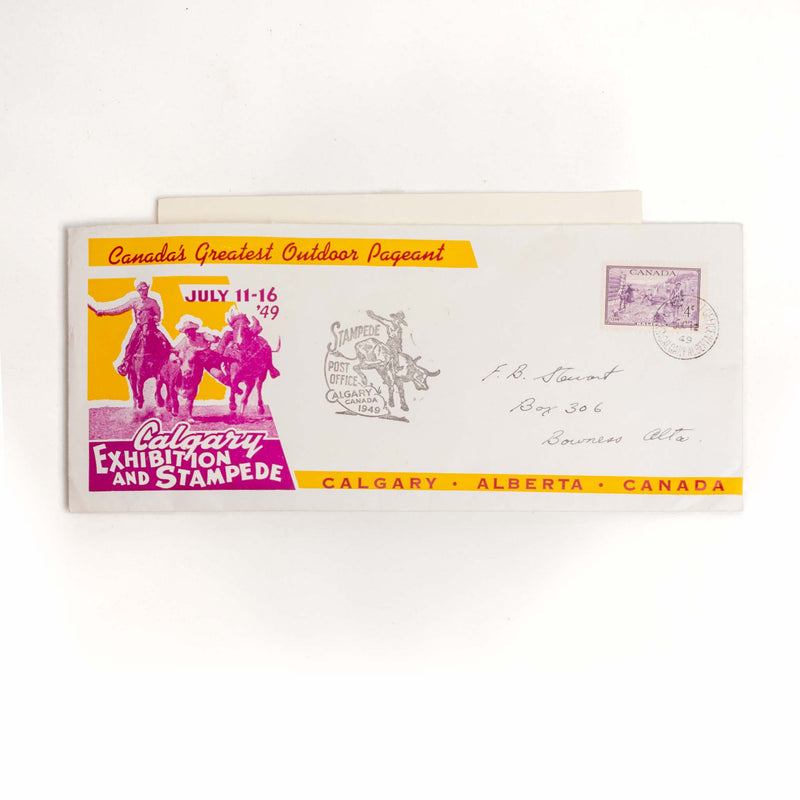 1949 Calgary Stampede Envelope with Howdy Decal