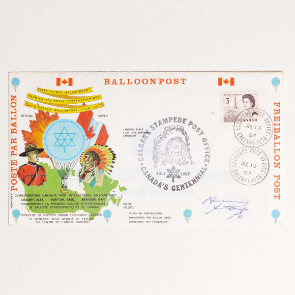 1967 Calgary Stampede Post Office Centennial Envelope