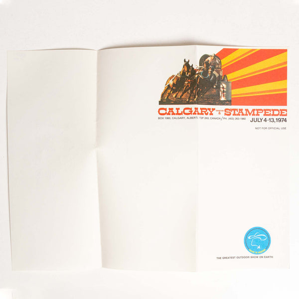 1974 Calgary Stampede Letterhead