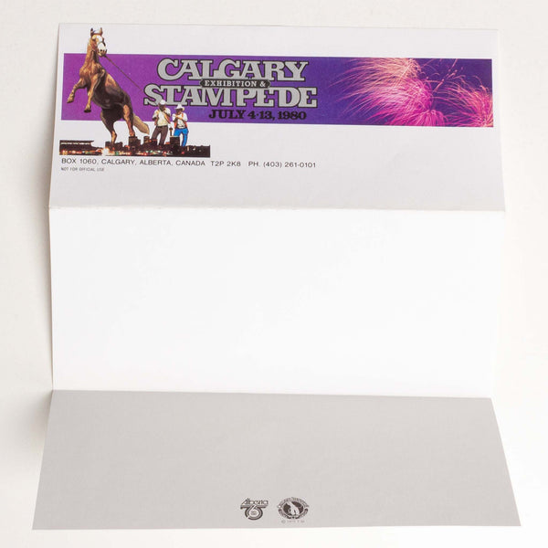 1980 Calgary Stampede Letterhead
