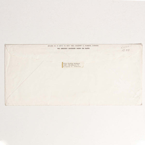 1970 Calgary Stampede "Salute to Construction" Envelope