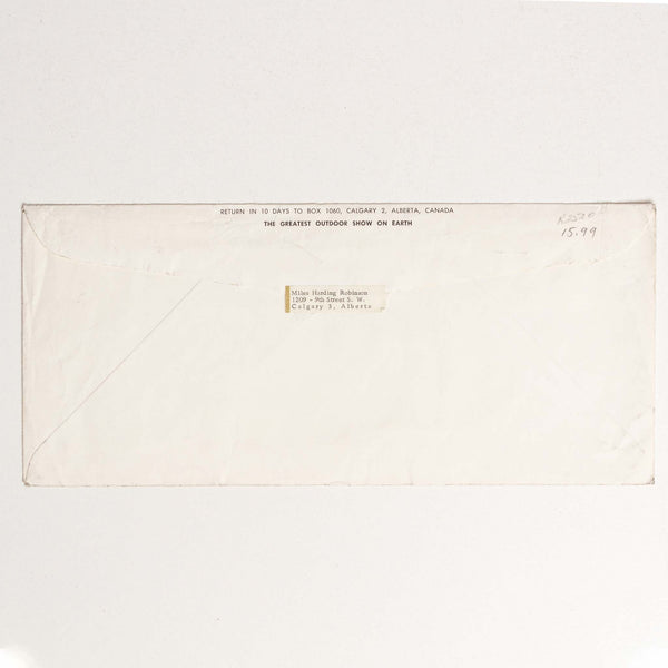 1970 Calgary Stampede "Salute to Construction" Envelope