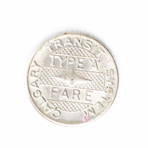 Calgary Transit System Fare Type A Token, 1966