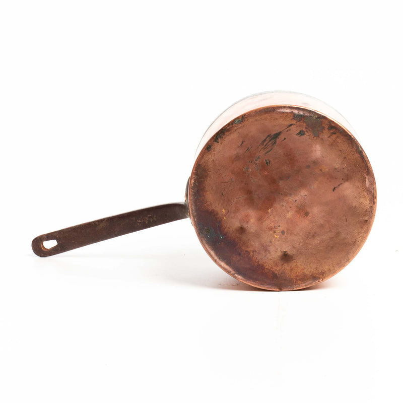 Copper Sauce Pan with Iron Handle