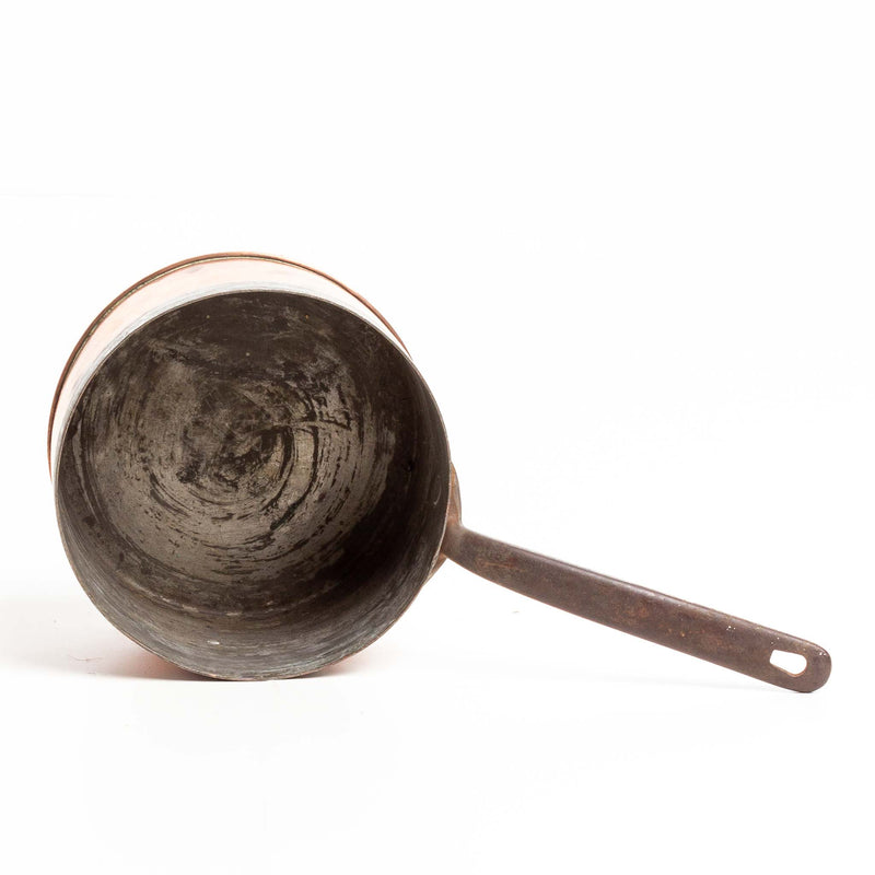 Copper Sauce Pan with Iron Handle