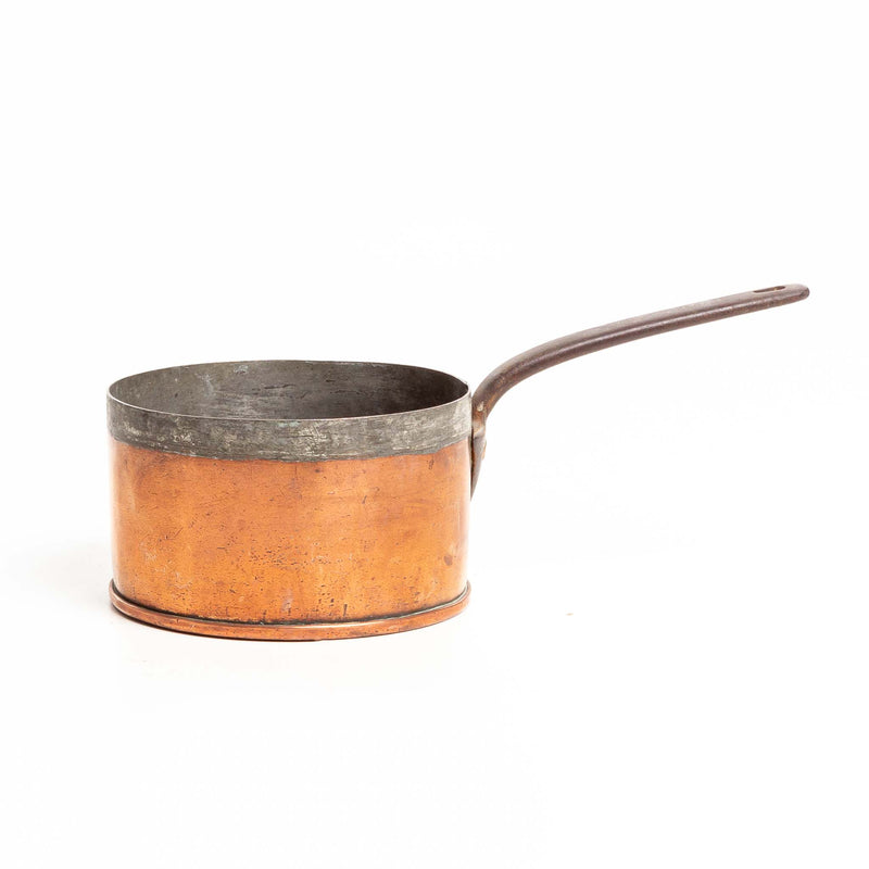 Copper Sauce Pan with Iron Handle