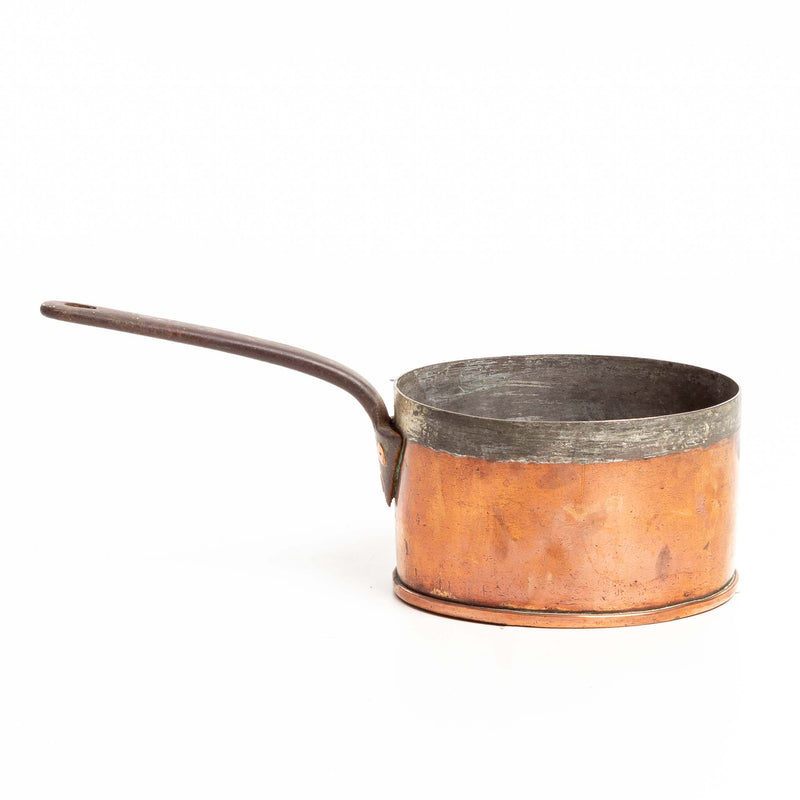 Copper Sauce Pan with Iron Handle