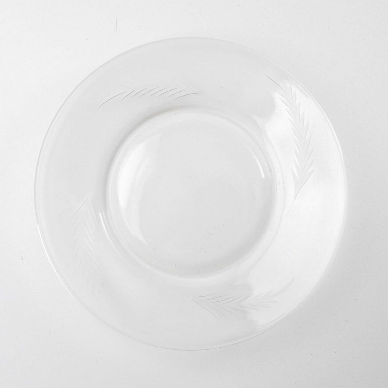 Glass Plate with Wheat Design