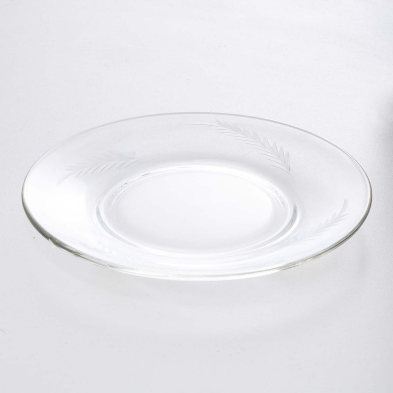 Glass Plate with Wheat Design