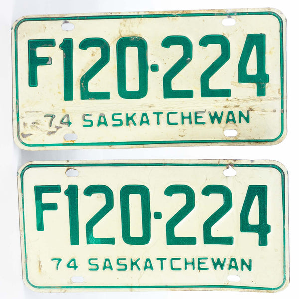 Saskatchewan 1974 Farm Licence Plates (Pair)