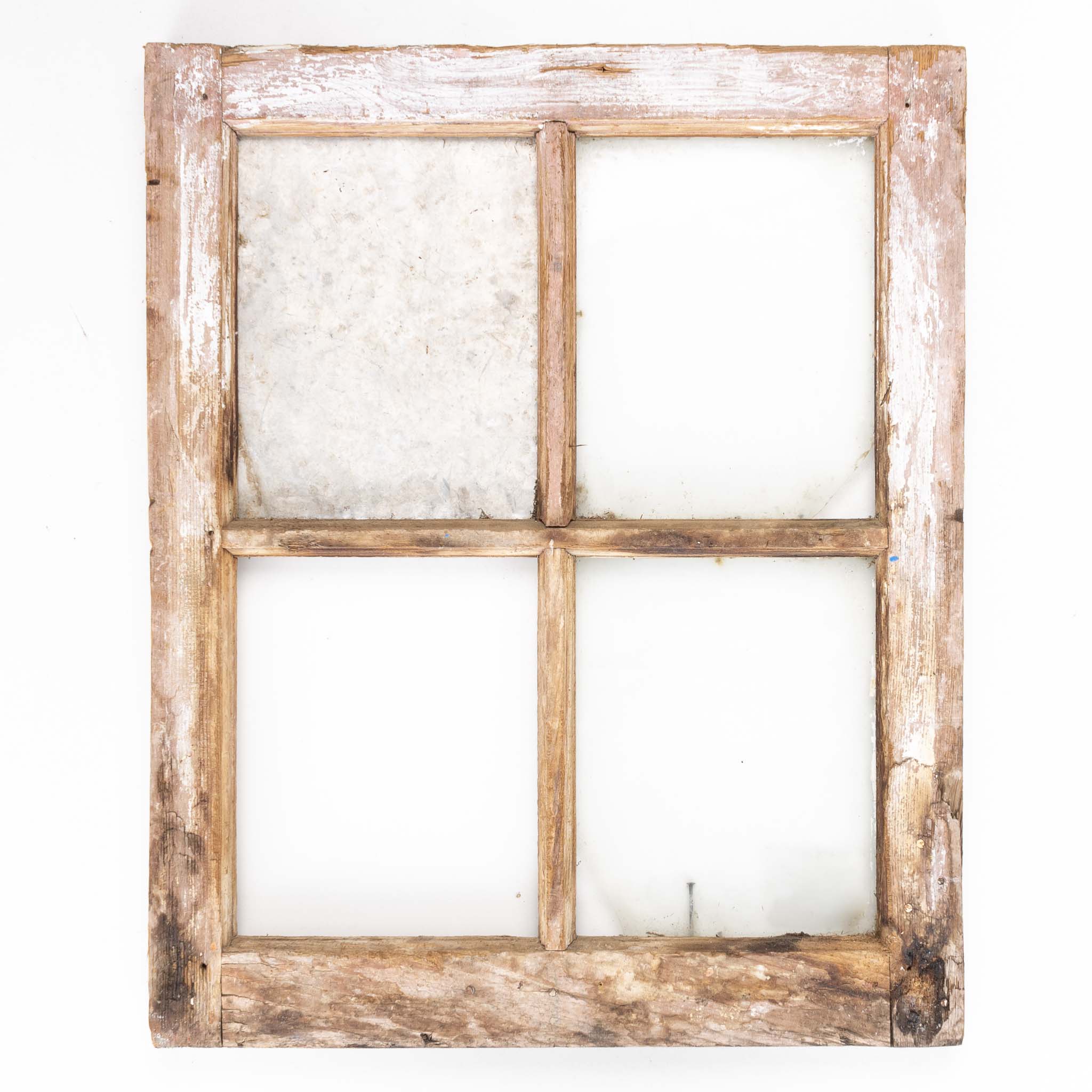 White Painted 4 Pane Barn Window – Iron Crow