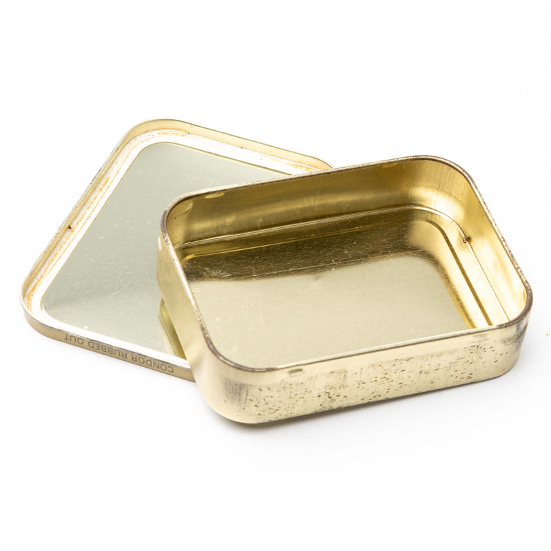 Gallaher's Condor Tobacco Tin - Rectangular, Rubbed Out, Brass Look