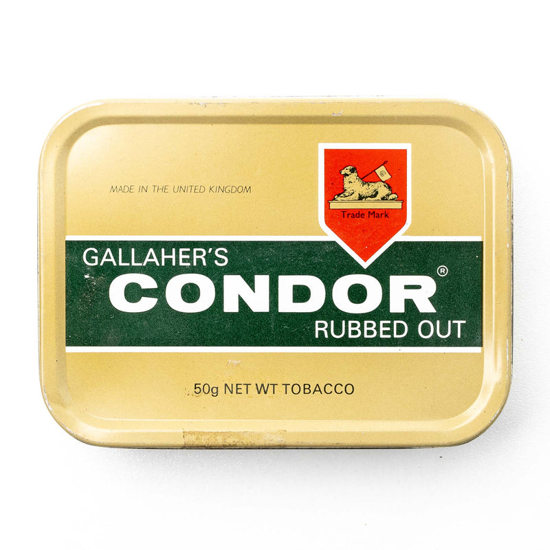 Gallaher's Condor Tobacco Tin - Rectangular, Rubbed Out, Brass Look