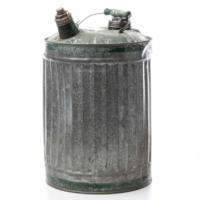 Galvanized Gas Can - Green Top