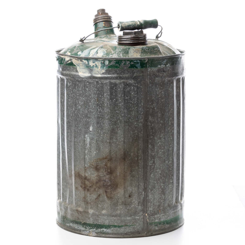 Galvanized Gas Can - Green Top