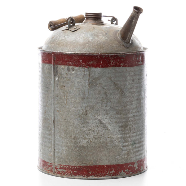 Galvanized Gas Can - Red Stripe