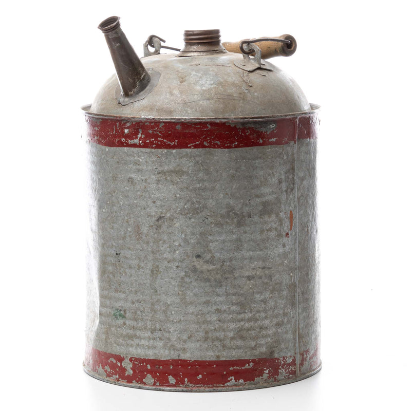 Galvanized Gas Can - Red Stripe