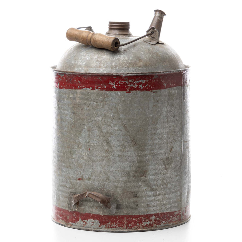 Galvanized Gas Can - Red Stripe