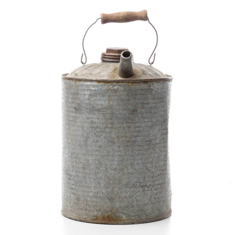 Galvanized Gas Can - Wood Handle