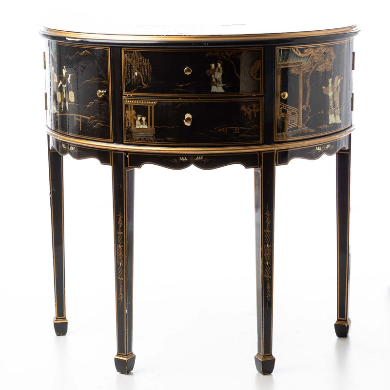 Chinese Half-Moon Console Table