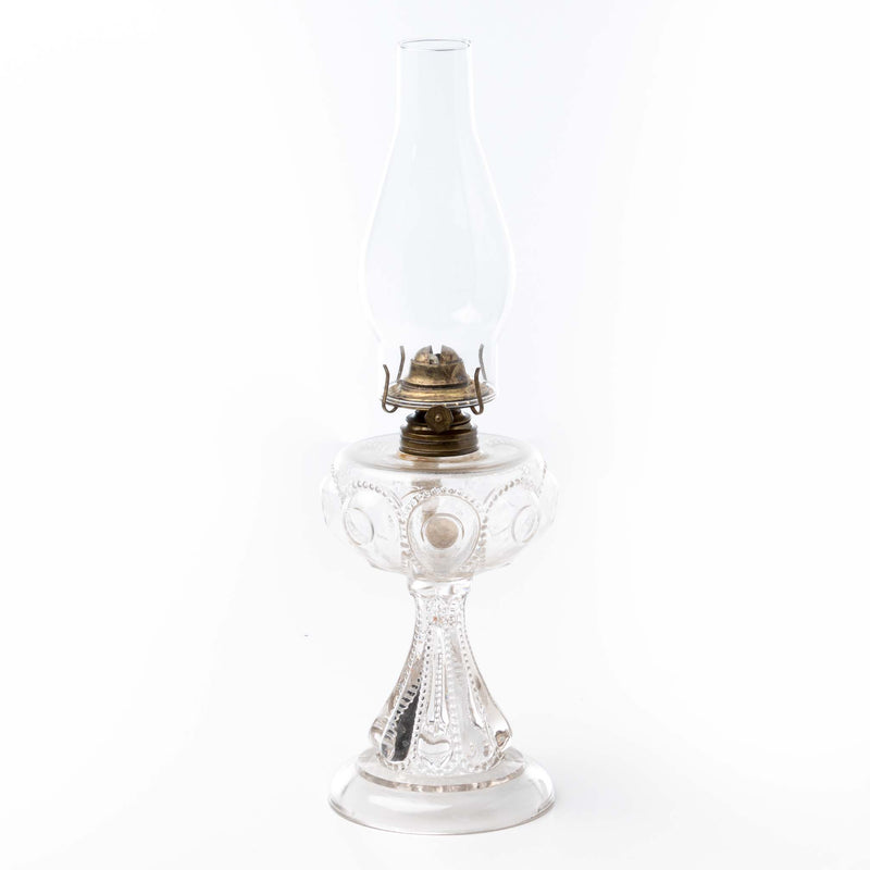 Hobnail Glass Oil Lamp