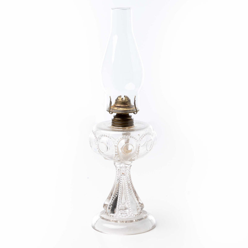 Hobnail Glass Oil Lamp