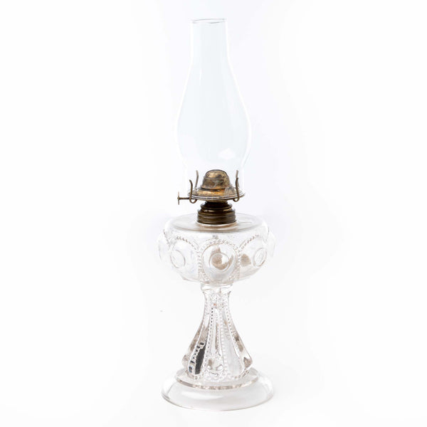 Hobnail Glass Oil Lamp