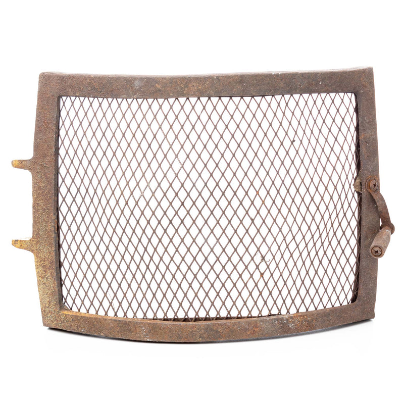 Curved Metal Stove Door with Mesh