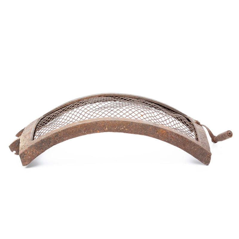 Curved Metal Stove Door with Mesh