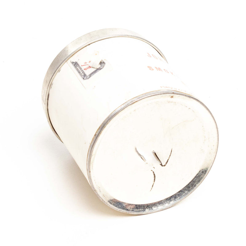 White "John Cotton's Finest Smoking Tobacco" Tin