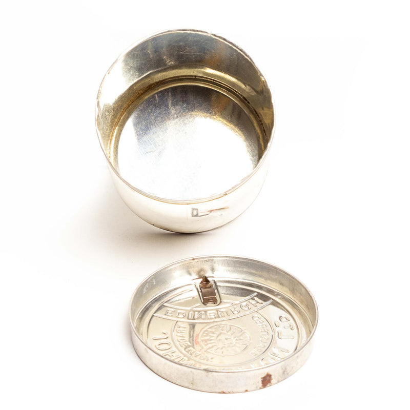 White "John Cotton's Finest Smoking Tobacco" Tin