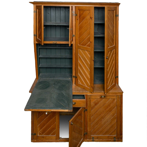 Pine Kitchen Cupboard with Brass Hardware (One Piece)