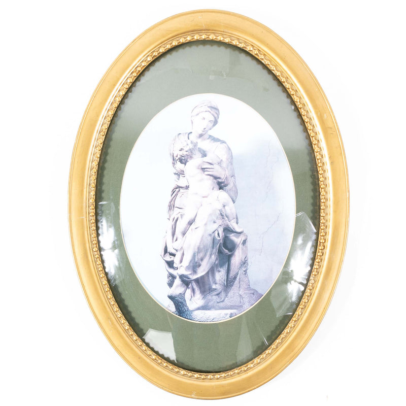 Medici Madonna Oval Gesso Framed Picture