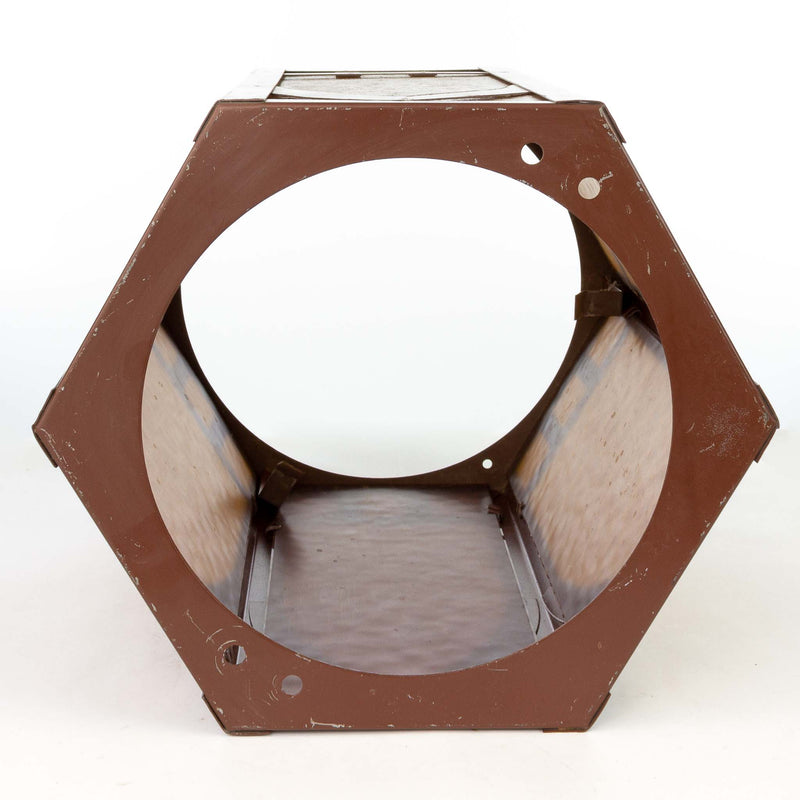 Hexagonal Metal and Amber Light Shade - 6.5"
