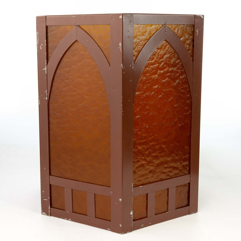Hexagonal Metal and Amber Light Shade - 6.5"
