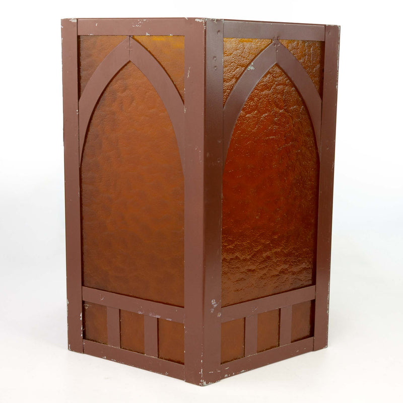 Hexagonal Metal and Amber Light Shade - 6.5"