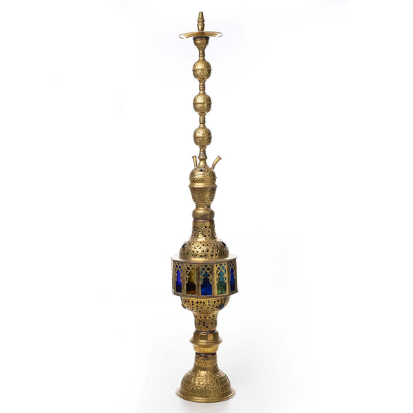 Moroccan Brass Tealight Floor Hookah