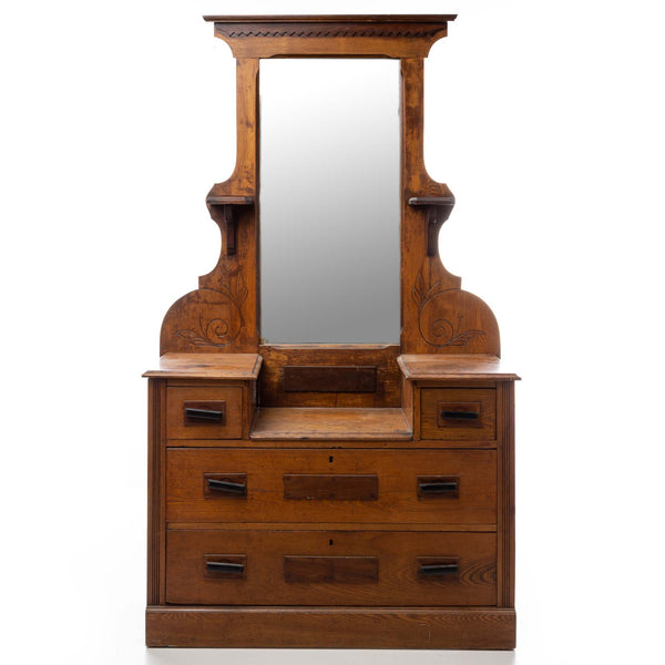 Oak Dressing Chest with Mirror