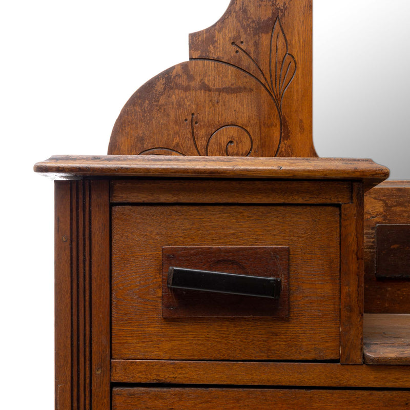 Oak Dressing Chest with Mirror