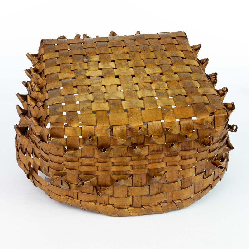 Open Weave Basket Square Base and Round Top