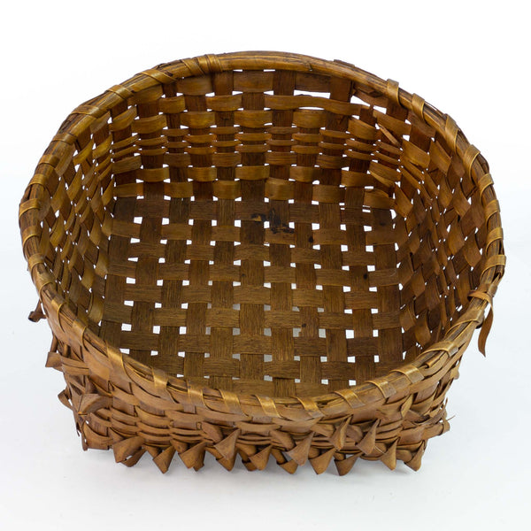 Open Weave Basket Square Base and Round Top