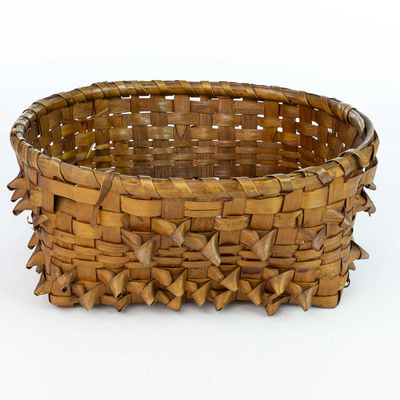 Open Weave Basket Square Base and Round Top