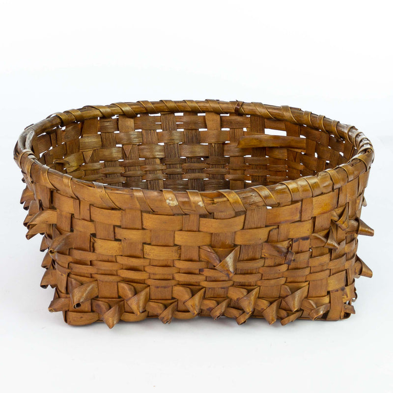 Open Weave Basket Square Base and Round Top