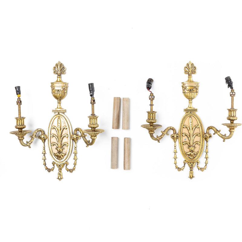 Brass Wall Sconces (Pair)