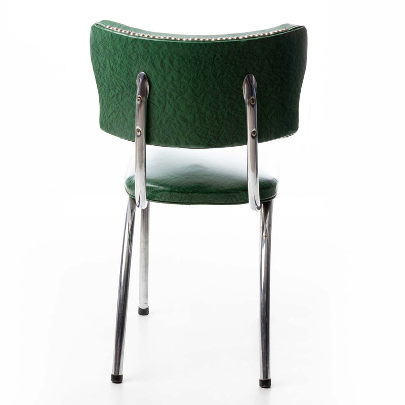 Vinyl and Chrome Kitchen Chairs (Pair)