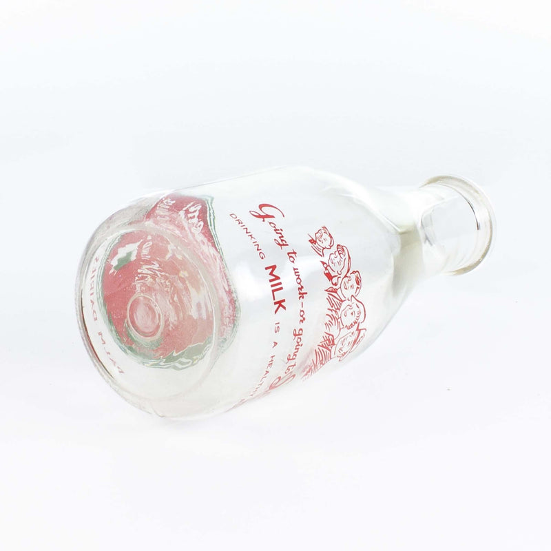 Palm Dairies Quart Round Milk Bottle