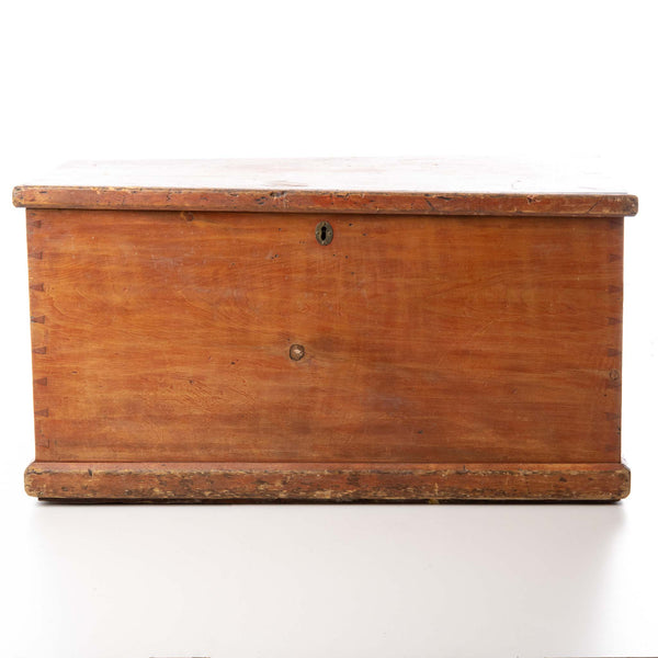Pine Blanket Box with Metal Handles