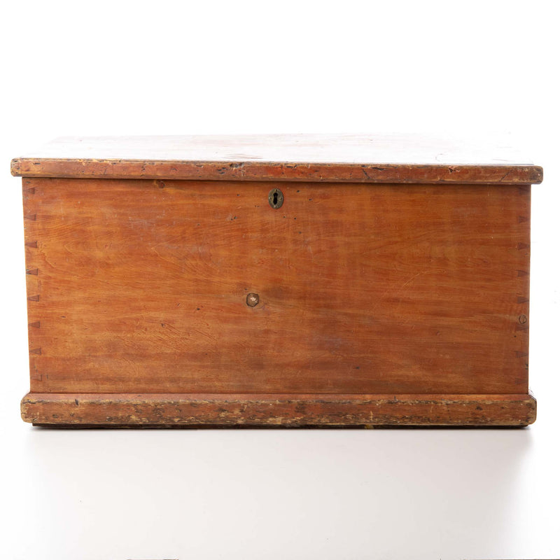 Pine Blanket Box with Metal Handles